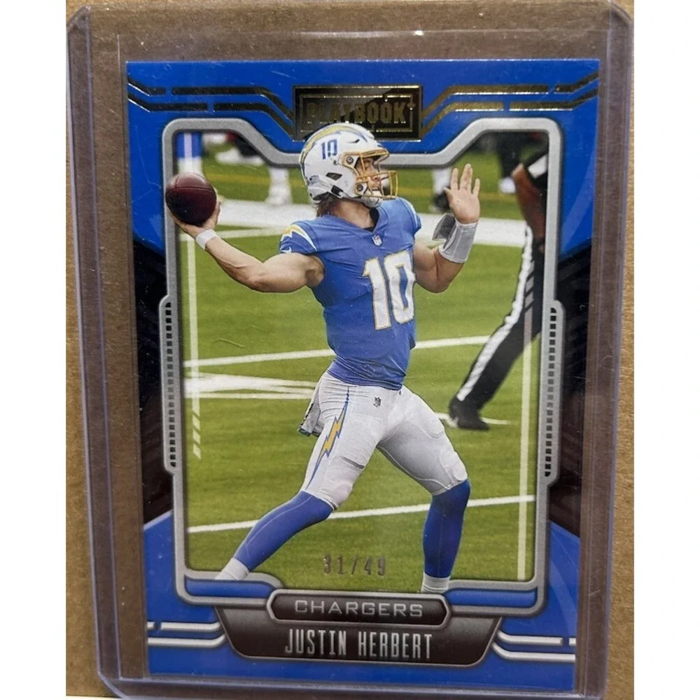 Justin Herbert Panini #65 2021 /49 Play Book Sports Card